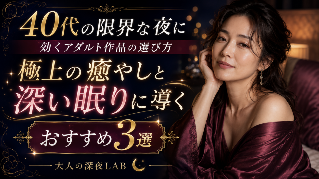 40代の限界な夜に効くアダルト作品の選び方｜極上の癒やしと深い眠りに導くおすすめ3選